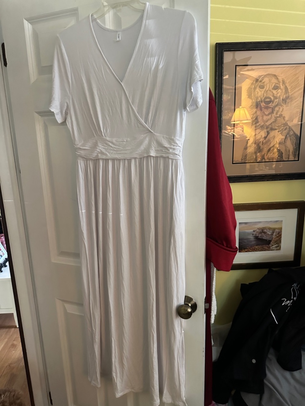 Elegant White Maxi Wrap Dress